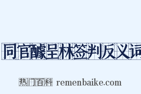 同官醵呈林签判反义词是什么意思的图片